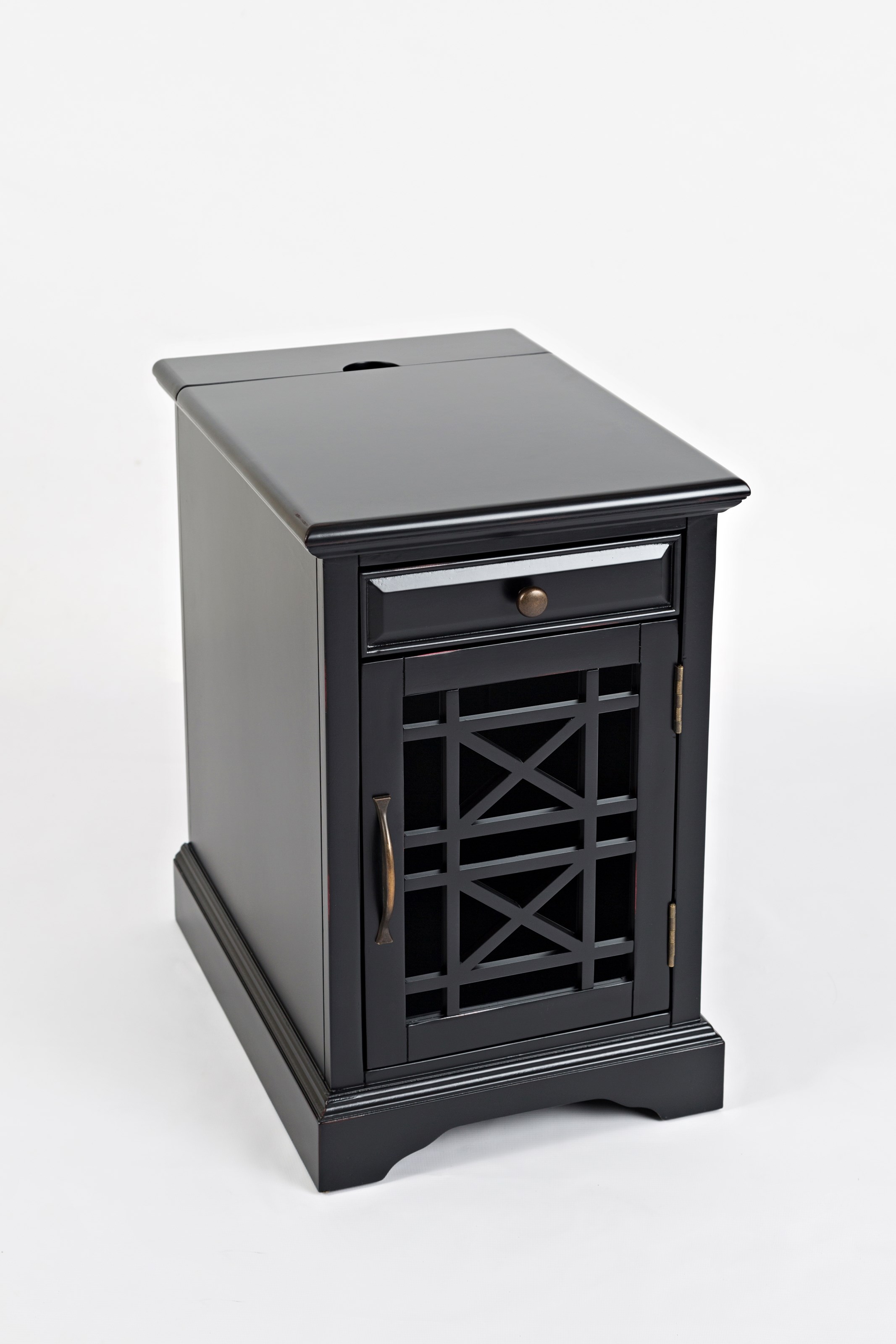 Jofran Craftsman Power Chairside Table Reeds Furniture End Tables